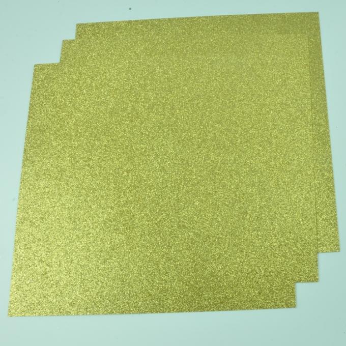 Customized Glitter Cardstock Paper , Festival Use Double Sided Gold Glitter Card
