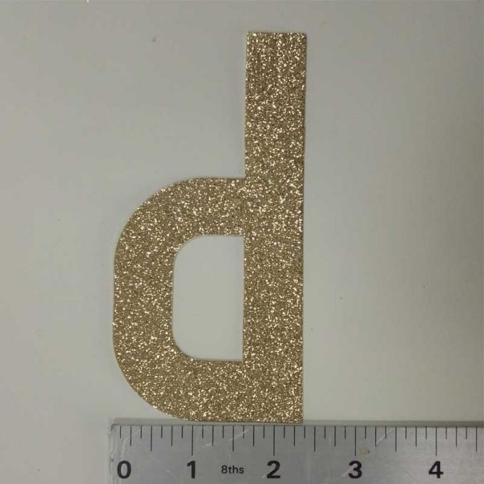 Letter P Gold Sparkle Letters , Glitter Stick On Letters For Bedroom