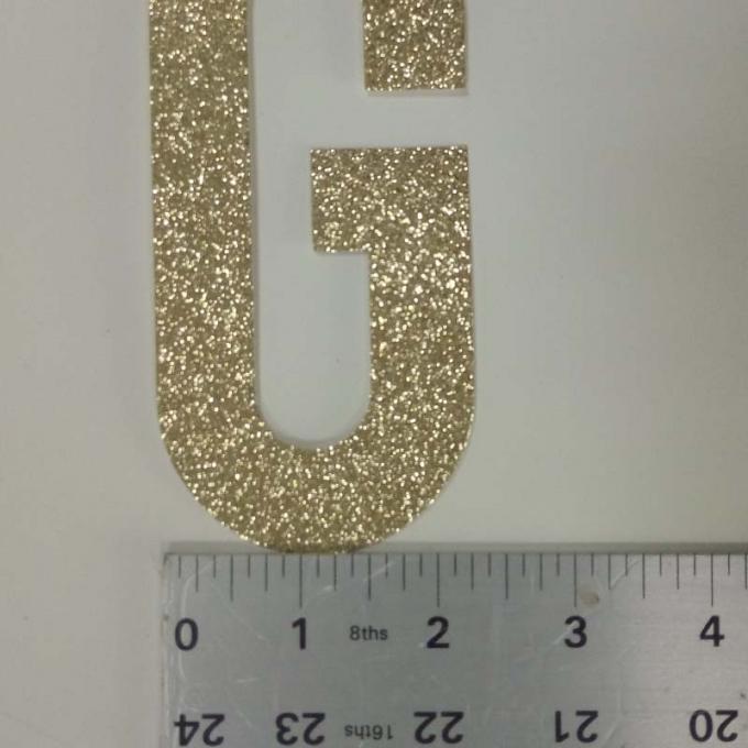 Die Cut Gold Decorative Glitter Paper Letters For Banner And Cake Topper