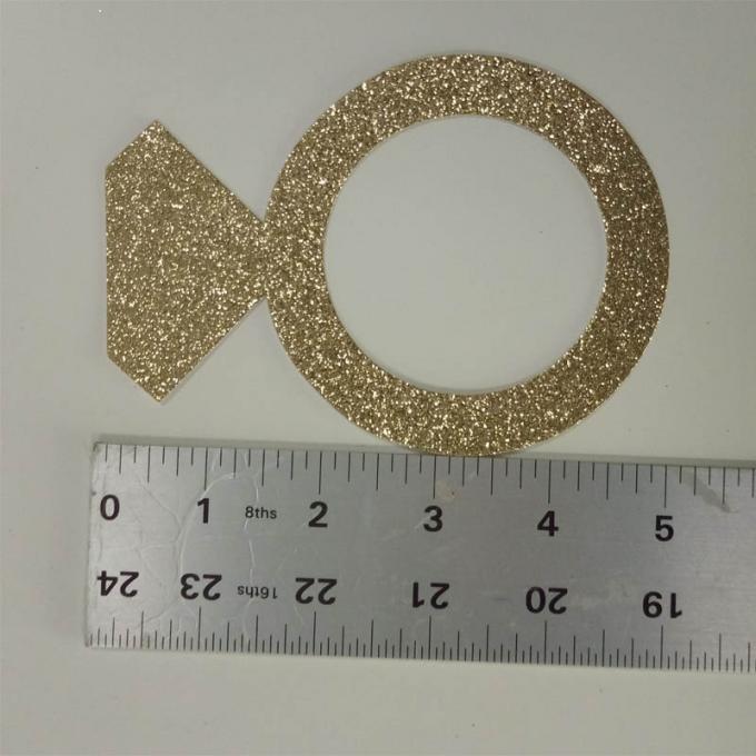 Glitter Paperboard Ring Glitter Paper Letters Gold Color For Birthday Cake Decor