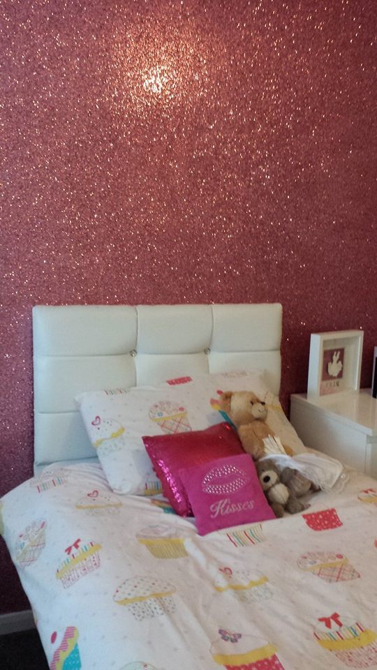 Pu Fine Glitter Fabric Bedroom Glitter Wallpaper For Walls 54" Width