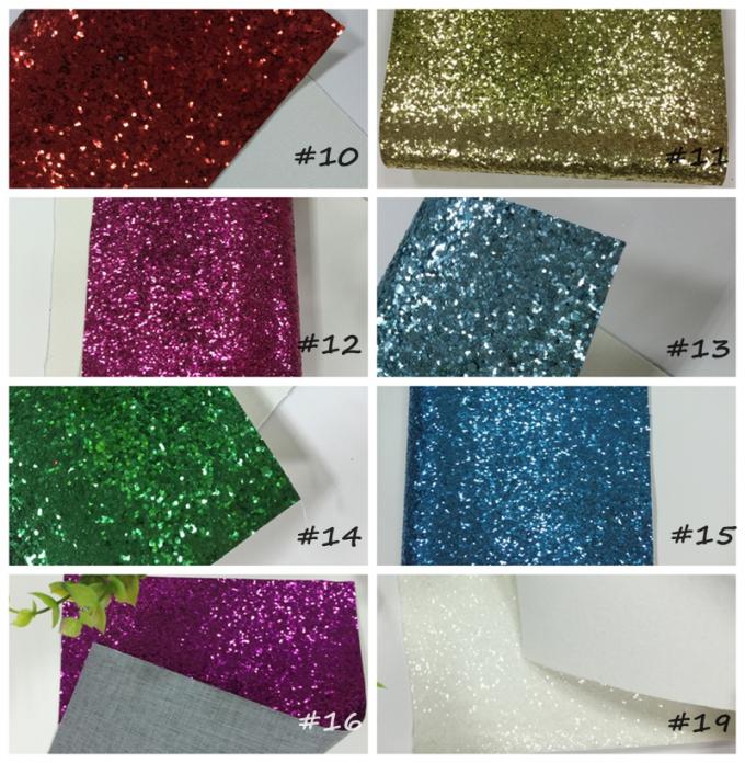 Eco Friendly Craft A4 Size Pu Glitter Fabric Sheet Metallic Glitter Fabric