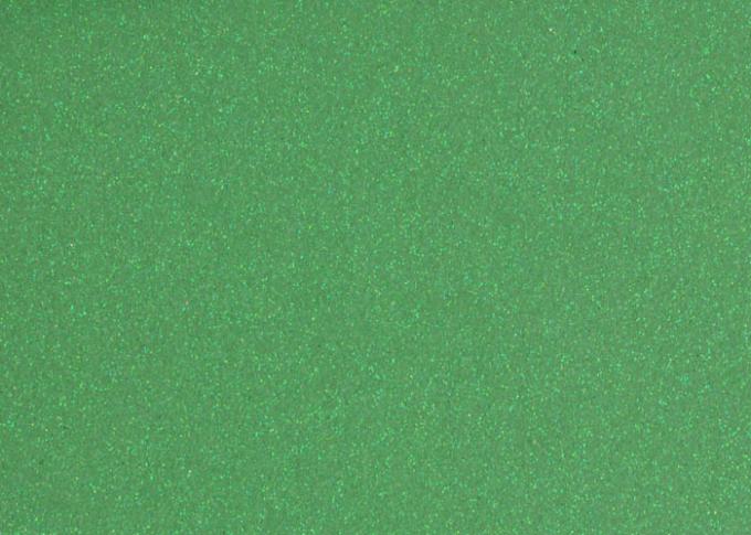 Plain Green Glitter Fabric For Dresses , Pvc Finished Thick Glitter Fabric