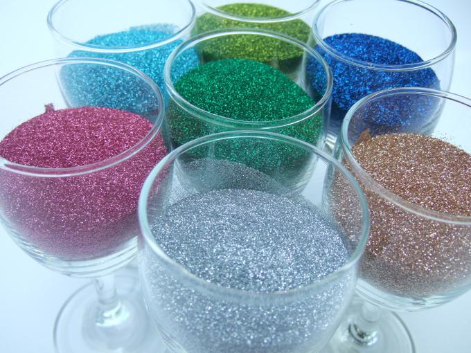 Sequins Flakes Sparkling Glitter Powder , PET Film Shimmer Glitter Powder