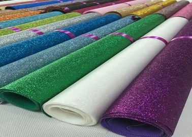 China Wall Decoration Fine Glitter Fabric , Colorful Sparkle Thick Glitter Fabric supplier