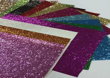 China Eco Friendly Craft A4 Size Pu Glitter Fabric Sheet Metallic Glitter Fabric supplier