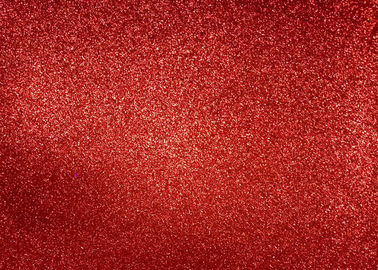 China Magenta Red Glitter Fabric For Dresses , Cold Resistance Shiny Glitter Fabric supplier
