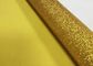 80gsm Champagne Gold Glitter Fabric , Shiny Thick Gold Glitter Fabric supplier