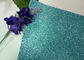 Blue Thick Glitter Fabric , Glossy Shoe Fine Glitter Fabric 138cm Width supplier