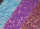Attractive Style 3D Glitter Fabric Multi Color Pu Glitter Leather Rainbow Chunky Glitter Fabric supplier