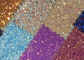 Attractive Style 3D Glitter Fabric Multi Color Pu Glitter Leather Rainbow Chunky Glitter Fabric supplier