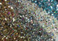 Fancy Holographic Synthetic Glitter Cotton Fabric For Wallpaper Shoes Bag supplier