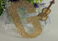 Die Cut Gold Decorative Glitter Paper Letters For Banner And Cake Topper supplier