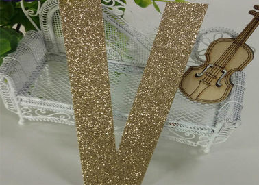China Diy Christmas Decor Gold Glitter Letters , Wedding Party Glitter Alphabet Letters distributor