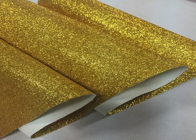 54" Width Glitter Effect Wallpaper Glitter Fabric Gold Wallpaper Pu Cloth Backing