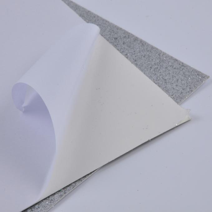 Plain Color Self Adhesive Silver Glitter Paper 30.5*30.5cm For Card Making