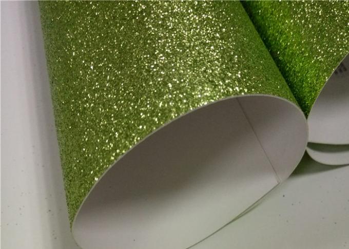 300g Green Glitter Paper , Scrapbooking Double Sided Glitter Cardstock
