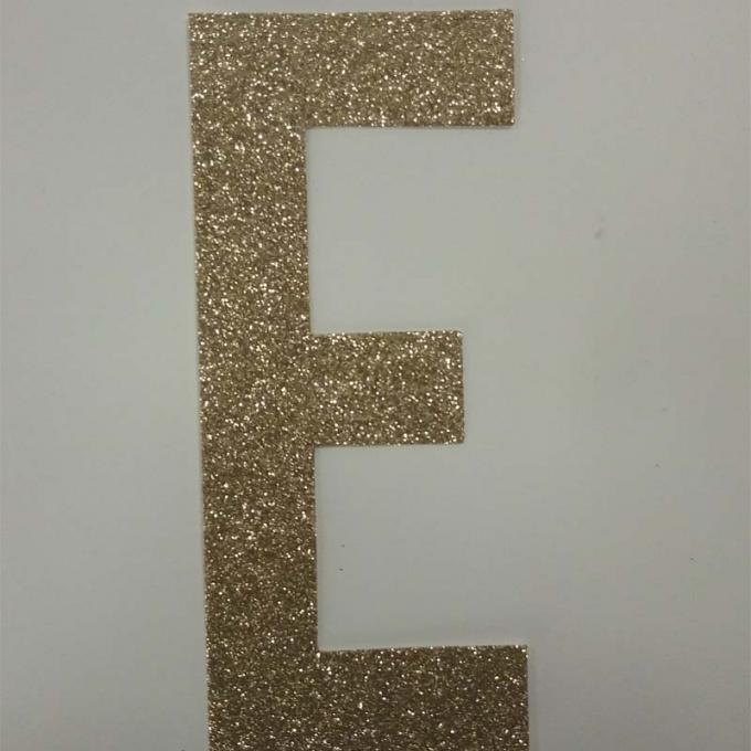 Customized Handmade Glitter Cardstock Letters Upper Case Letters E
