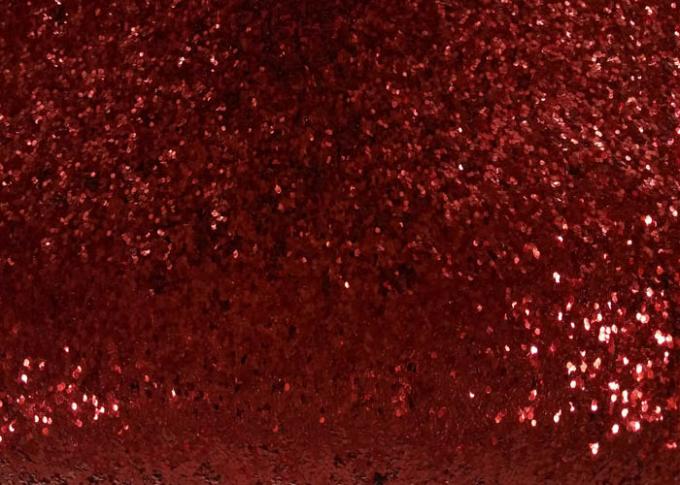 Environmental Friendly Glitter Material Red Chunky Width 138cm 50m Rolls