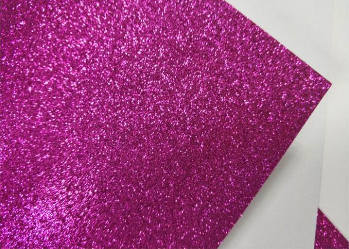 Shiny Fushcia Self Adhesive Glitter Paper 1/128 Glitter Sand For Cutting Plotter