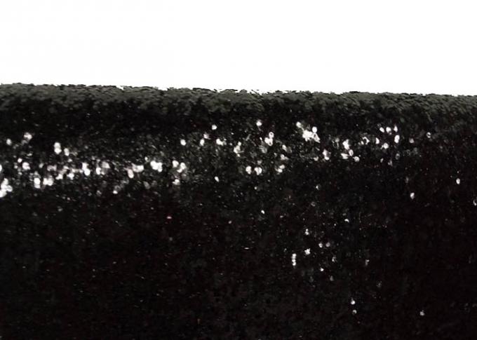PU Textile Chunky Glitter Fabric Wall Coverings Black Wallpaper 25cm*138cm