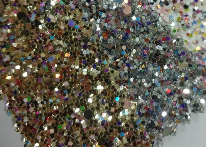 Fancy Holographic Synthetic Glitter Cotton Fabric For Wallpaper Shoes Bag