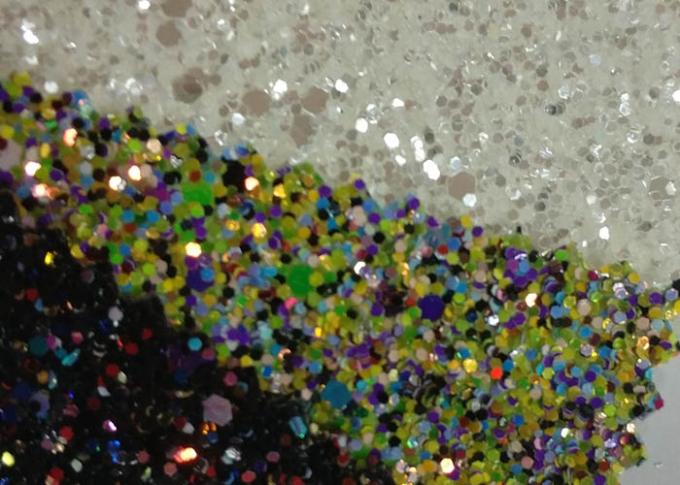 Fancy Holographic Synthetic Glitter Cotton Fabric For Wallpaper Shoes Bag