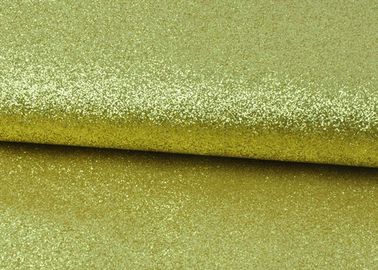 China Sparkly Fine Pu Glitter Fabric Eco Friendly PU Synthetic Material Plain Color supplier