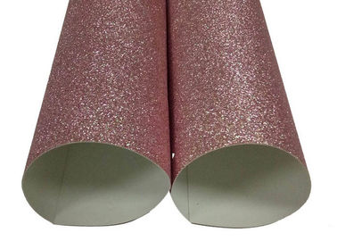 China Decorating Rose Gold Glitter Paper , Shinning Craft Glitter Paper Sheets supplier