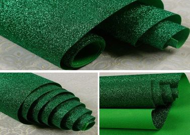 China Elegant Custom Glitter Wall Fabric 80g Non Woven Backing With 1/128&quot; Glitter supplier