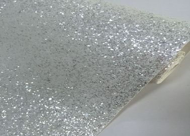 China Chunky White Silver Glitter Effect Wallpaper Living Room 3d Wallpaper Non Woven supplier