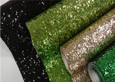 China Twill Backing Fine Glitter Fabric , Colorful Glitter Fabric Roll For Walls supplier