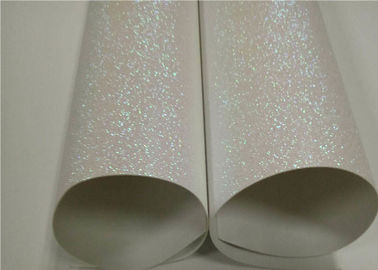 China Waterproof Wrapping Double Sided Glitter Paper Rainbow White Color For Children Handmade supplier