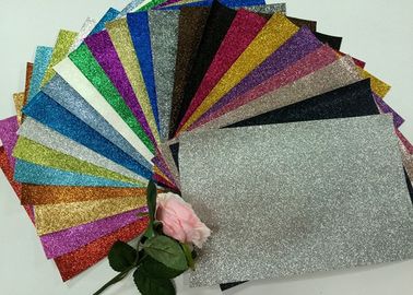 China 1/128&quot; Glitter Mixed Colors PU Glitter Fabric PU Cloth Backing For Christmas Box supplier