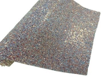 China Elastic Fabric Backing Silver Glitter Fabric Soft And Sparkle Material supplier