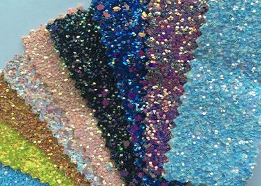 China Fashion Chunky Glitter Fabric 3D Glitter Fabric For Hairbows 54/55&quot; Width supplier
