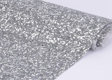 China 54&quot; Width Silver Glitter Cotton Fabric For Making Shoes Material And Wall Covering supplier
