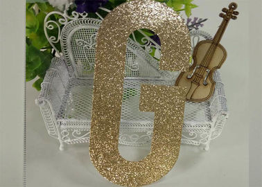 China Die Cut Gold Decorative Glitter Paper Letters For Banner And Cake Topper supplier