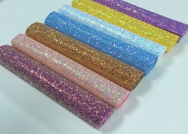 China Chunky Glitter Fabric Mini Roll  Grade 3 Chunky Glitter Vinyl Fabric Roll For Wallpaper,Table Runner,Hair Bow DIY supplier