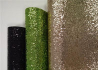 China Living Room 50m Multi Color Glitter Fabric With Flocking Cloth Backing company