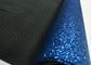 Nonwoven Fine Blue Sparkle Glitter Fabric , Real Shiny Glitter Fabric For Table Runner supplier