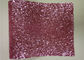 Pink Chunky Glitter Wall Fabric , Non - Woven Beautiful Glitter Fabric Sheets supplier