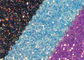China Attractive Style 3D Glitter Fabric Multi Color Pu Glitter Leather Rainbow Chunky Glitter Fabric exporter