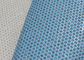Light Blue Beautiful Perforated Leather Fabric Waterproof Leather Material Fabric supplier