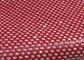Bright Red Perforated  Fabric , PU Mirror Leather Perforated Polyester Fabric supplier
