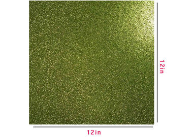 China 300g Green Glitter Paper , Scrapbooking Double Sided Glitter Cardstock distributor