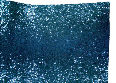 China Light Blue Glitter Wallpaper Fabric , PU Fabric Backing Glitter Sparkle Fabric factory