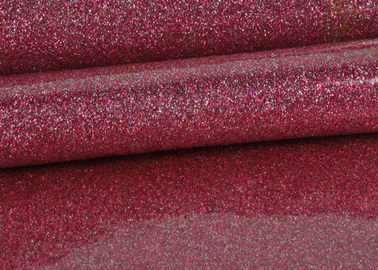 China 1.38m PVC Shinning Pink Glitter Pvc Fabric Leather With Cloth Bottom distributor