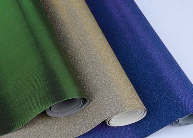 China Shiny 54&quot; Width Pu Glitter Mesh Fabric Shoe Material Fabric 50m One Roll distributor
