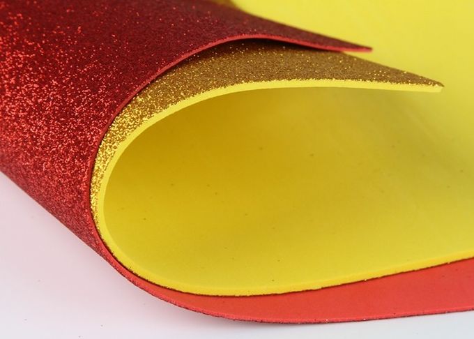 Solid Color Adhesive Glitter EVA Foam Sheet High Density For Handcraft And Decoration